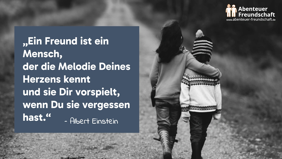 Zitate über Freundschaft: "Ein Freund ist ein Mensch, der die Melodie deines Herzens kennt." - Albert Einstein. Foto Annie Spratt @unsplash (bearbeitet)